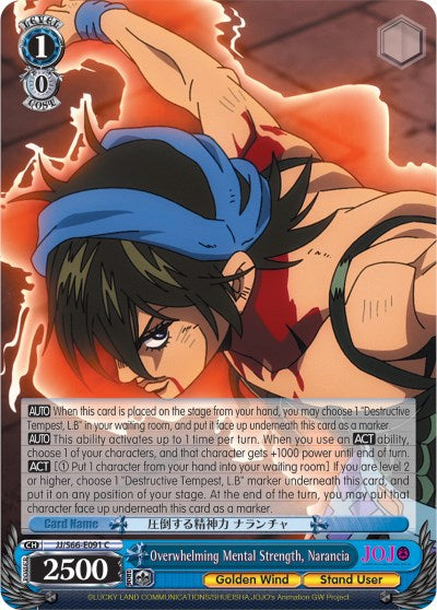 Overwhelming Mental Strength, Narancia [JJ/S66 - JJ/S66-E091 C]