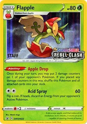Flapple SWSH022  - Holofoil SWSH Sword & Shield Promo Cards - Promo