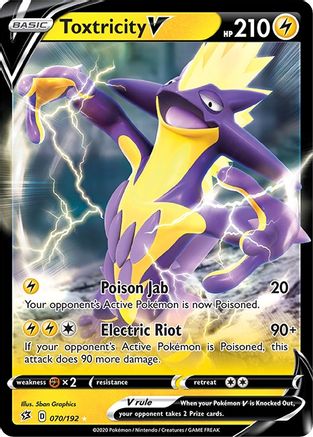Toxtricity V 070/192  - Holofoil SWSH02 Rebel Clash - Ultra Rare