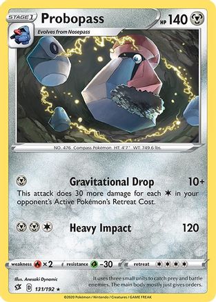 Probopass 131/192  - Reverse Holofoil SWSH02 Rebel Clash - Rare
