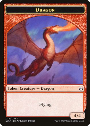Dragon // Spirit Double-Sided Token (Challenger 2020) (UMP-13 // 1) - Unique and Miscellaneous Promos