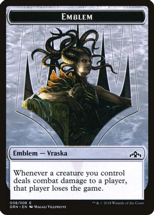 Emblem - Vraska // Human Double-Sided Token (Challenger 2020) (UMP-8 // 2) - Unique and Miscellaneous Promos