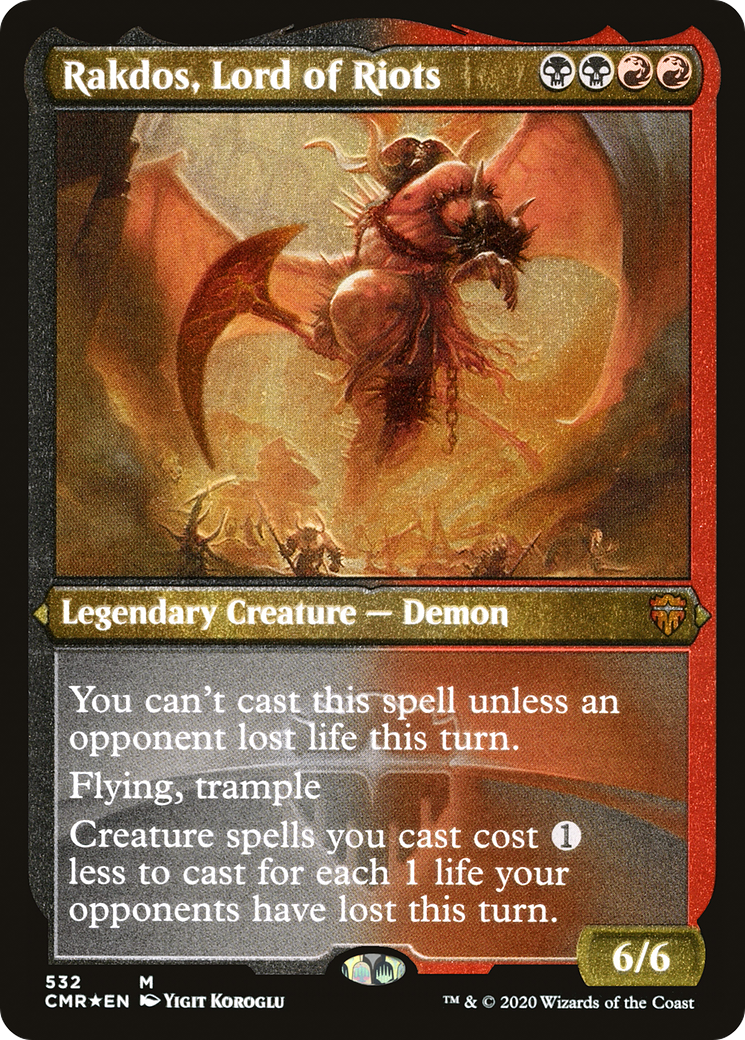 Rakdos, Lord of Riots (Foil Etched) [CMR - 532]
