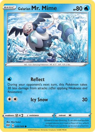 Galarian Mr. Mime 035/189  SWSH03 Darkness Ablaze - Common