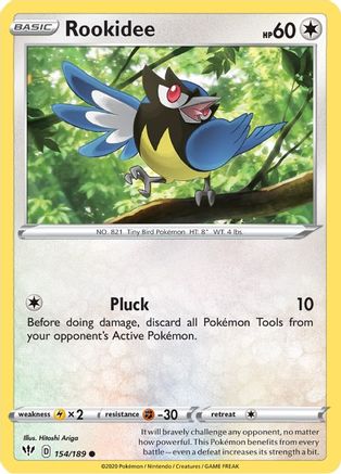 Rookidee 154/189  SWSH03 Darkness Ablaze - Common