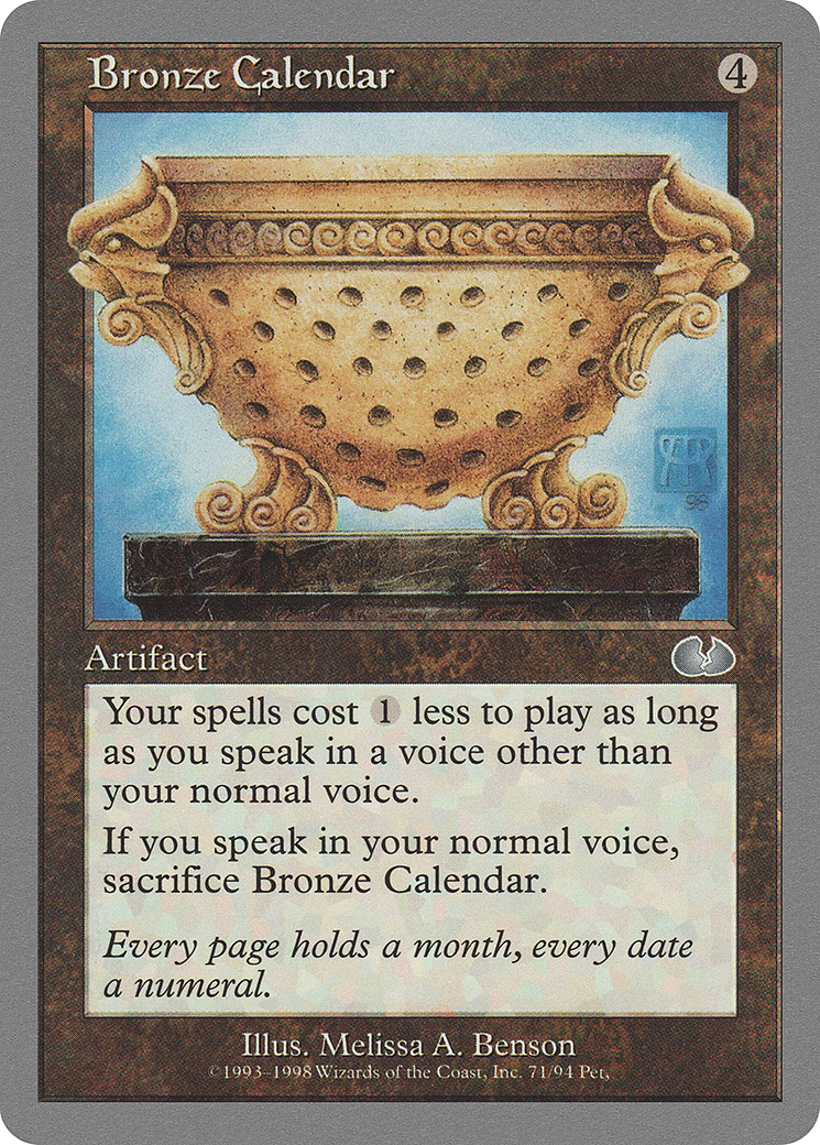 Bronze Calendar [UGL - 71]
