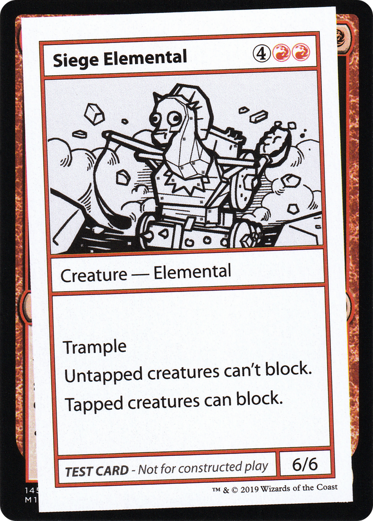 Siege Elemental (No PW Symbol) [CMB1 - N/A]