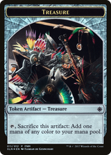 Dinosaur // Treasure (011) Token (FNM-011) - Friday Night Magic 2017 Foil