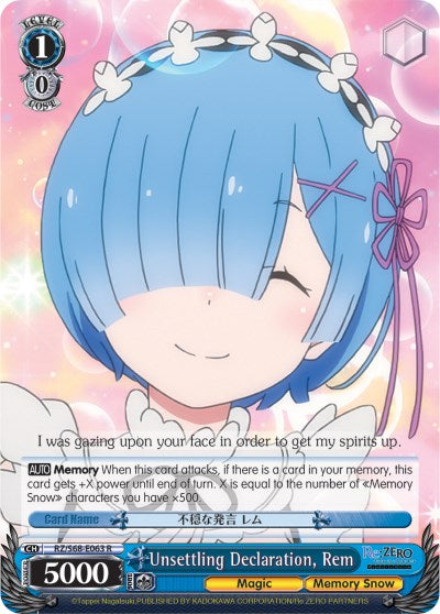 Unsettling Declaration, Rem [RZ/S68 - RZ/S68-E063 R]