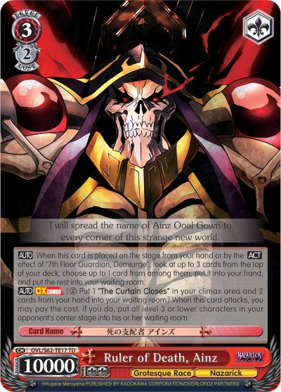 Ruler of Death, Ainz [OVL/S62 - OVL/S62-TE17 TD]