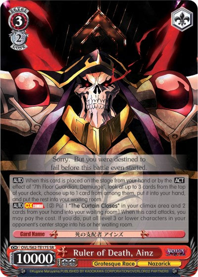 Ruler of Death, Ainz (SR) [OVL/S62 - OVL/S62-TE17S SR]