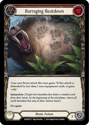 Barraging Beatdown (Red) (WTR017) - Welcome to Rathe Unlimited Edition Rainbow Foil