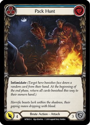 Pack Hunt (Blue) (WTR025) - Welcome to Rathe 1st Edition Rainbow Foil