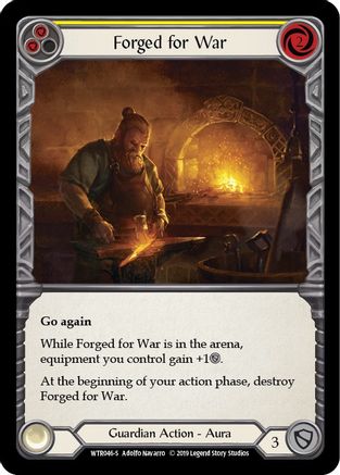Forged for War (WTR046) - Welcome to Rathe 1st Edition Rainbow Foil