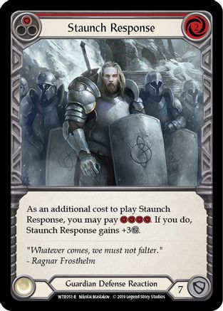 Staunch Response (Red) (WTR051) - Welcome to Rathe 1st Edition Rainbow Foil
