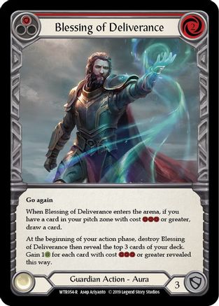 Blessing of Deliverance (Red) (WTR054) - Welcome to Rathe Unlimited Edition Rainbow Foil