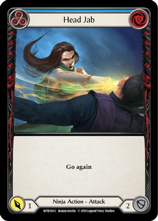 Head Jab (Blue) (WTR100) - Welcome to Rathe 1st Edition Rainbow Foil