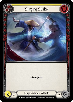 Surging Strike (Yellow) (WTR108) - Welcome to Rathe Unlimited Edition