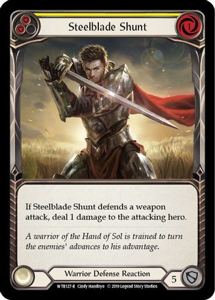 Steelblade Shunt (Yellow) (WTR127) - Welcome to Rathe 1st Edition Rainbow Foil