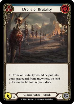 Drone of Brutality (Blue) (WTR166) - Welcome to Rathe Unlimited Edition Rainbow Foil