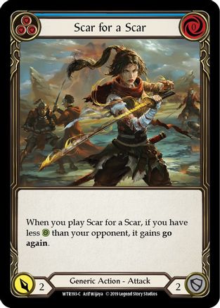 Scar for a Scar (Blue) (WTR193) - Welcome to Rathe 1st Edition Rainbow Foil