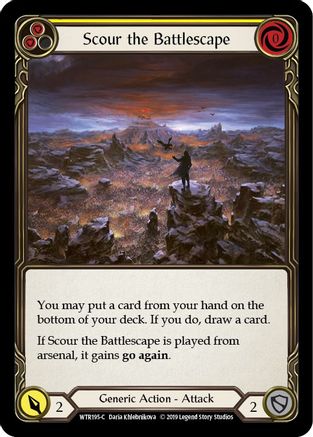 Scour the Battlescape (Yellow) (WTR195) - Welcome to Rathe 1st Edition Rainbow Foil
