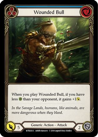 Wounded Bull (Blue) (WTR202) - Welcome to Rathe 1st Edition Rainbow Foil