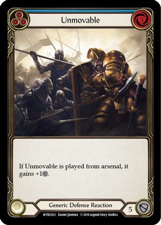 Unmovable (Blue) (WTR214) - Welcome to Rathe 1st Edition Rainbow Foil