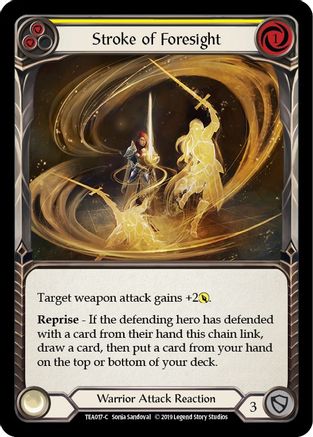 Stroke of Foresight (Yellow) (TEA017) - Hero Deck: Dorinthea 1st Edition
