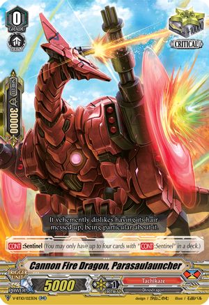 Cannon Fire Dragon, Parasaulauncher (V-BT10/023EN) - V-BT10: Phantom Dragon Aeon