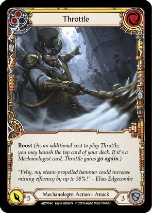 Throttle (Yellow) (ARC024) - Arcane Rising Unlimited Edition Rainbow Foil