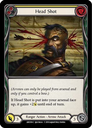 Head Shot (Yellow) (ARC058) - Arcane Rising Unlimited Edition Rainbow Foil