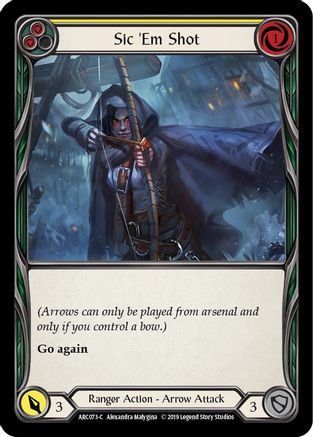 Sic 'Em Shot (Yellow) (ARC073) - Arcane Rising 1st Edition