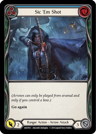 Sic 'Em Shot (Blue) (ARC074) - Arcane Rising Unlimited Edition Rainbow Foil