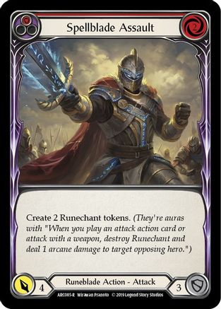 Spellblade Assault (Red) (ARC085) - Arcane Rising 1st Edition Rainbow Foil