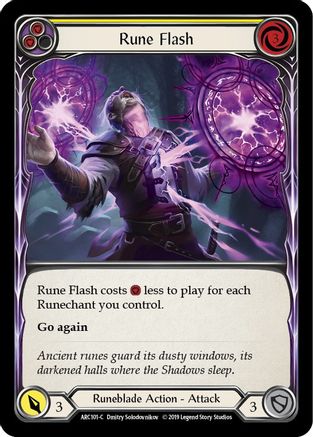 Rune Flash (Yellow) (ARC101) - Arcane Rising Unlimited Edition Rainbow Foil