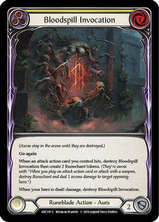 Bloodspill Invocation (Yellow) (ARC107) - Arcane Rising 1st Edition Rainbow Foil
