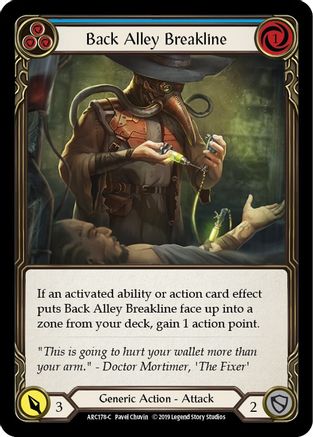 Back Alley Breakline (Blue) (ARC178) - Arcane Rising Unlimited Edition