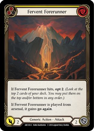 Fervent Forerunner (Yellow) (ARC183) - Arcane Rising Unlimited Edition Rainbow Foil