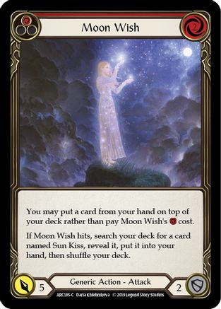 Moon Wish (Red) (ARC185) - Arcane Rising 1st Edition Rainbow Foil