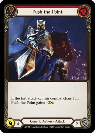 Push the Point (Red) (ARC188) - Arcane Rising Unlimited Edition Rainbow Foil