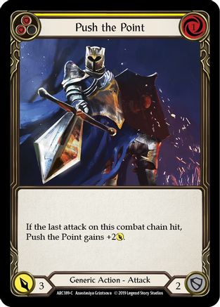 Push the Point (Yellow) (ARC189) - Arcane Rising Unlimited Edition Rainbow Foil