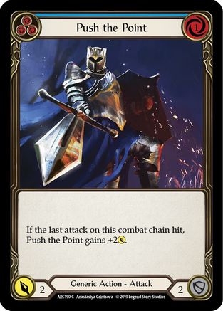Push the Point (Blue) (ARC190) - Arcane Rising 1st Edition Rainbow Foil