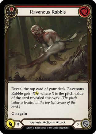 Ravenous Rabble (Red) (ARC191) - Arcane Rising Unlimited Edition Rainbow Foil
