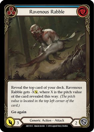 Ravenous Rabble (Blue) (ARC193) - Arcane Rising 1st Edition