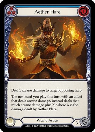 Aether Flare (Blue) (ARC134) - Arcane Rising Unlimited Edition Rainbow Foil