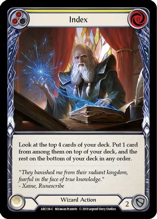 Index (Yellow) (ARC136) - Arcane Rising 1st Edition Rainbow Foil