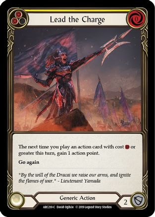 Lead the Charge (Yellow) (ARC210) - Arcane Rising 1st Edition Rainbow Foil