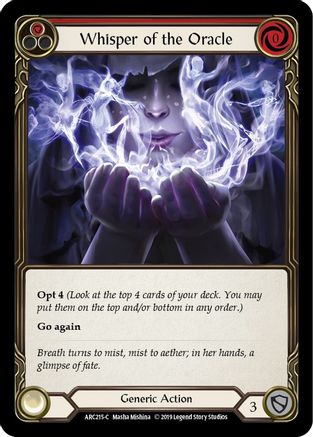 Whisper of the Oracle (Red) (ARC215) - Arcane Rising Unlimited Edition