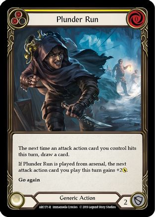 Plunder Run (Yellow) (ARC171) - Arcane Rising 1st Edition Rainbow Foil